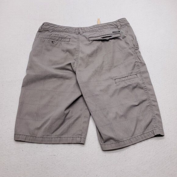 Quicksilver Button Zip Casual Chino Medium Wash Shorts Mens Size 29 Gray - Picture 7 of 8
